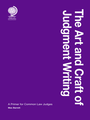 cover image of The Art and Craft of Judgment Writing